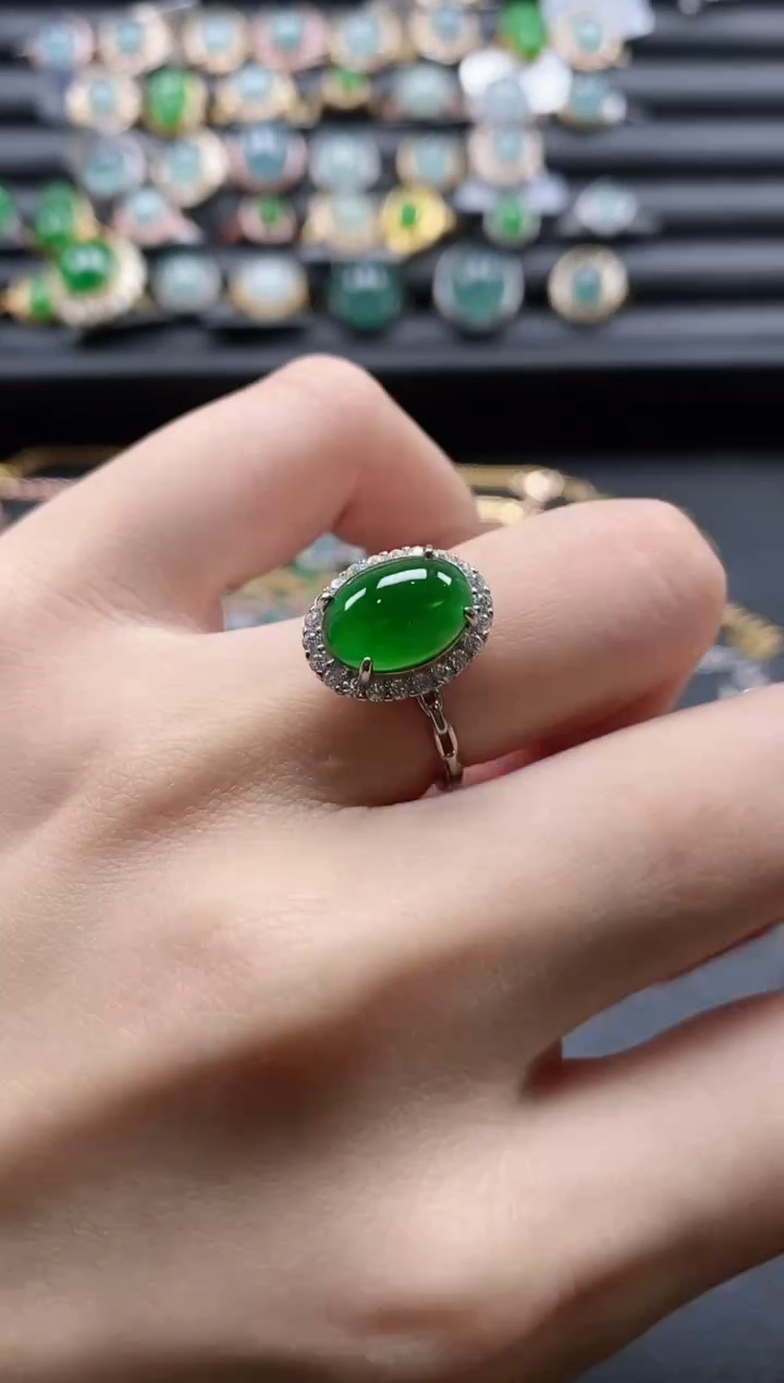【闪购商品】翡翠戒指银S925镶嵌15151