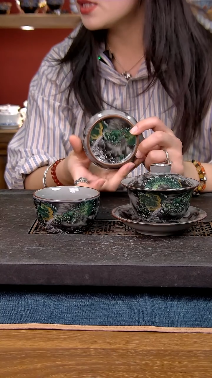 简装家用款3件套 老陶泥开片纹陶瓷茶具