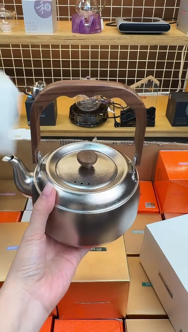 @@器钛纯钛提梁壶