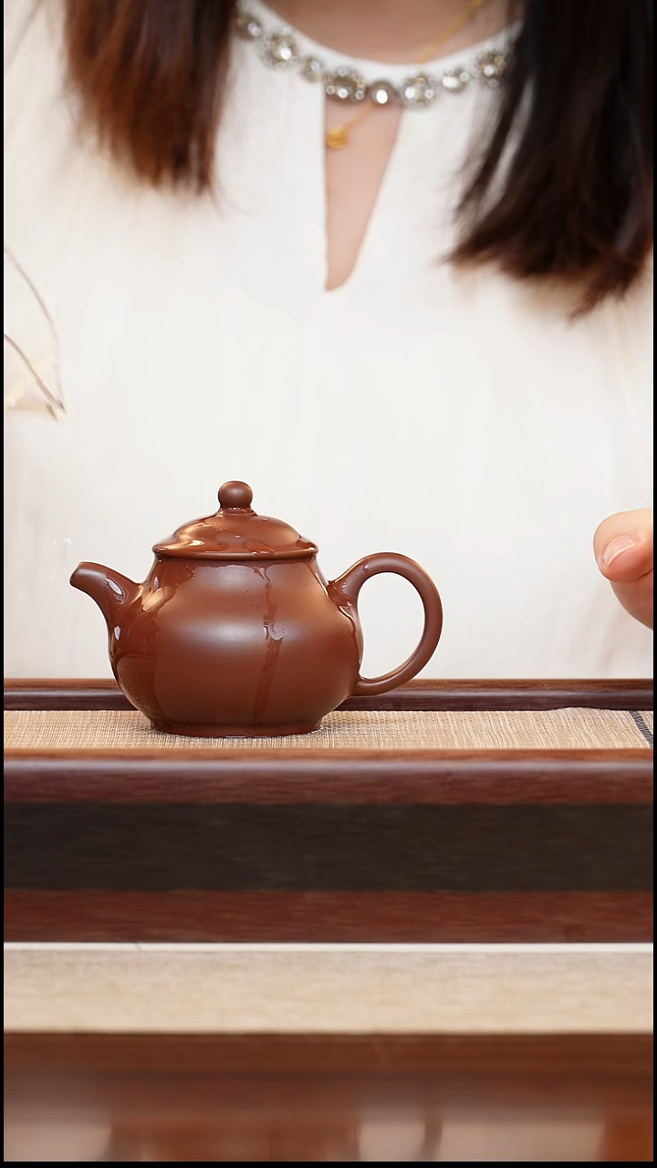 紫泥潘壶150cc宜兴手工紫砂壶