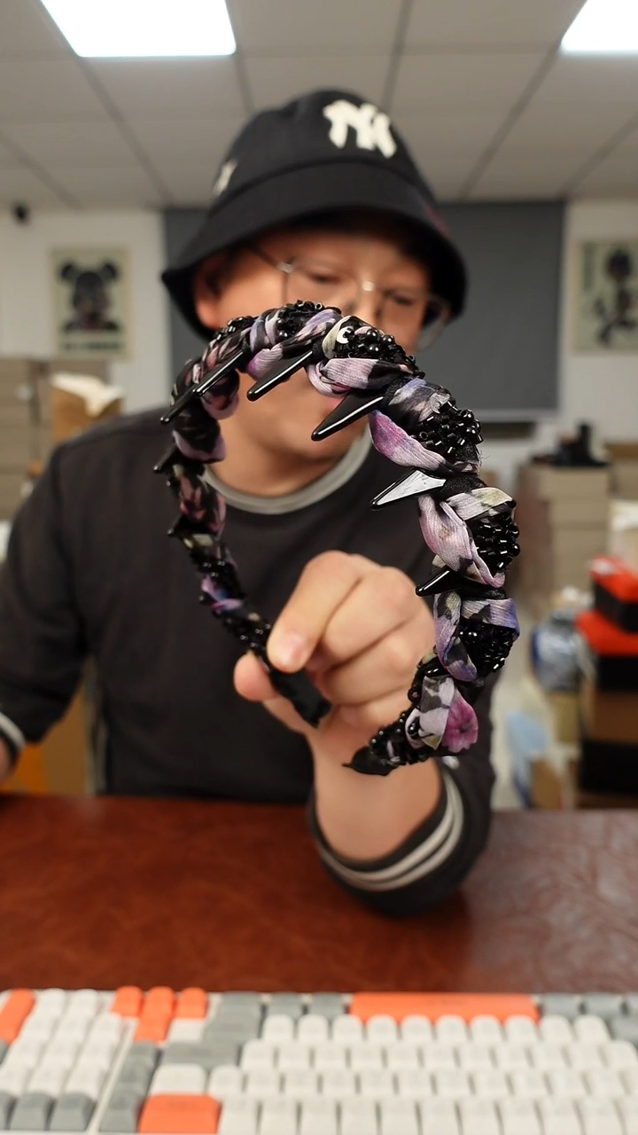 非金属布艺鲨鱼嘴   发箍  