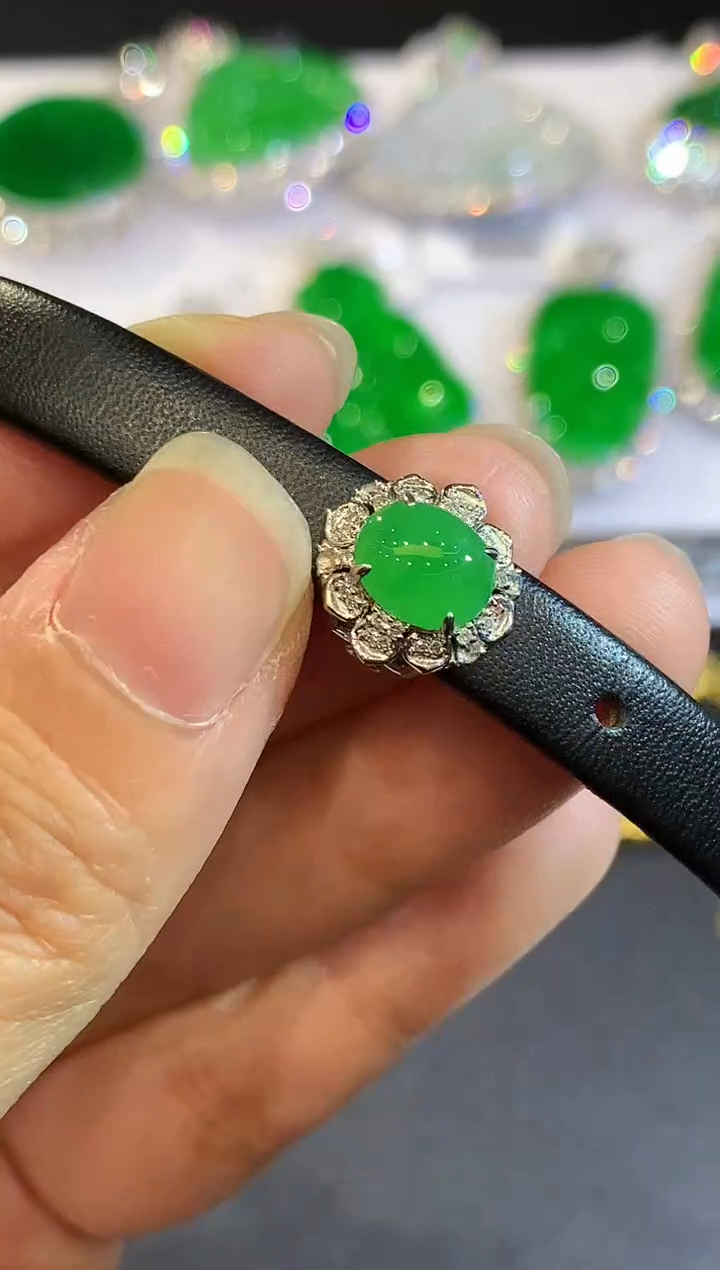 18K金镶嵌手链翡翠SY多样性发其一