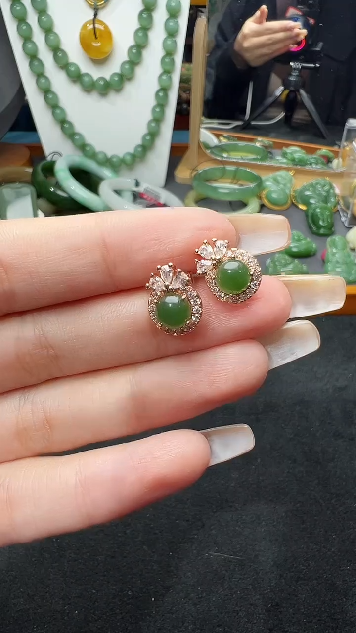 【闪购商品】和田玉耳饰未镶嵌63