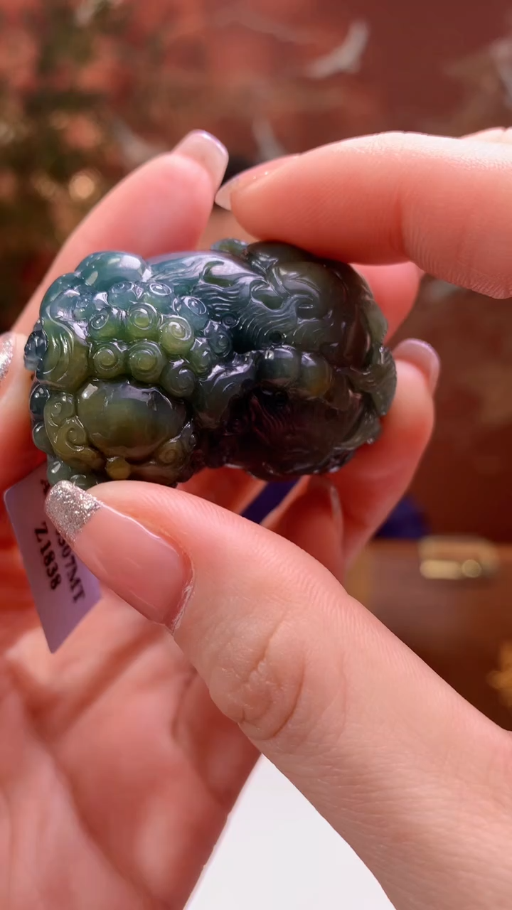 【闪购商品】定制翡翠未镶嵌1002ry-毛货挂件27