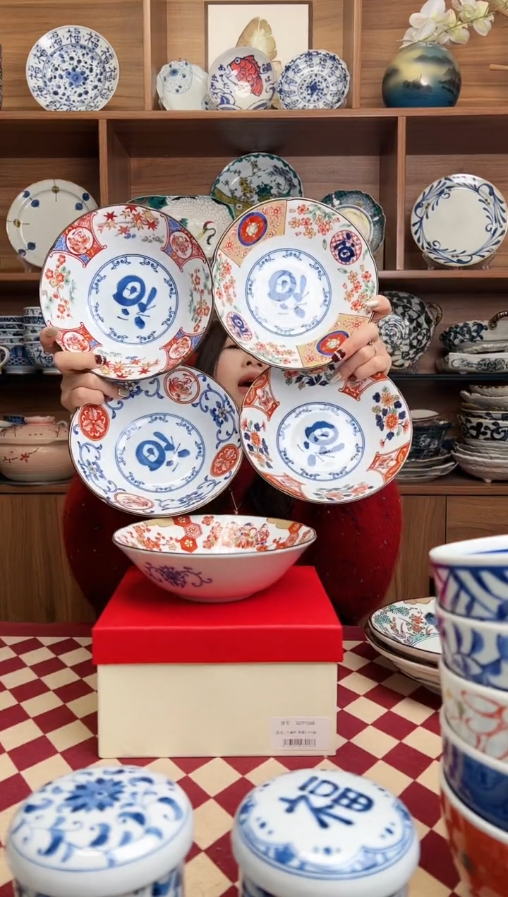 【闪购商品】瓷片七福神17cm钵碗 5只套装