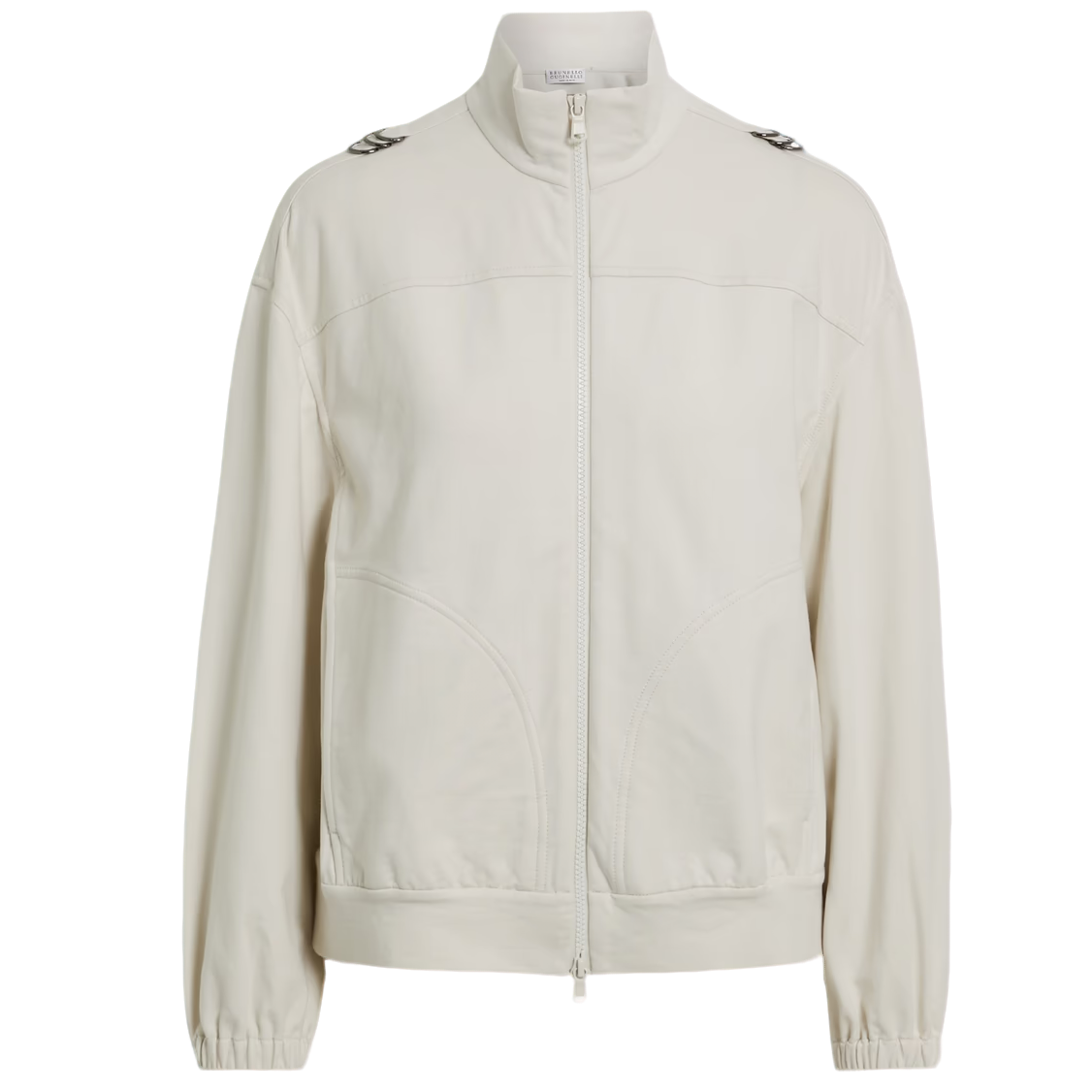 未使用 Brunello Cucinelli/布鲁内洛·库奇内利 拉链外套 白色/S
