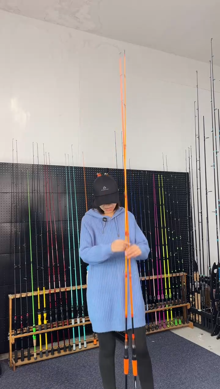 2.1m碳素高尔夫橙色2.1米直柄（瑕疵尾货竿，没有售后，介意勿拍）