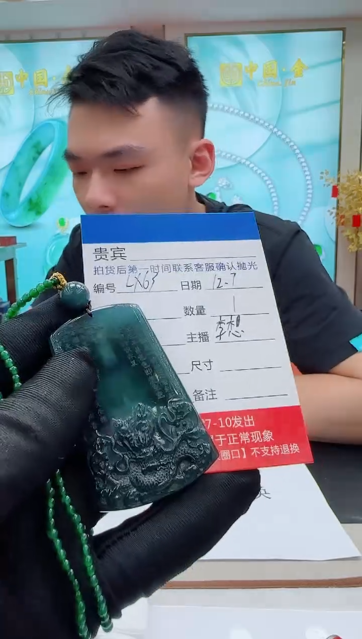 未镶嵌定制翡翠LX63翡翠吊坠赠珠链-多样性发其一