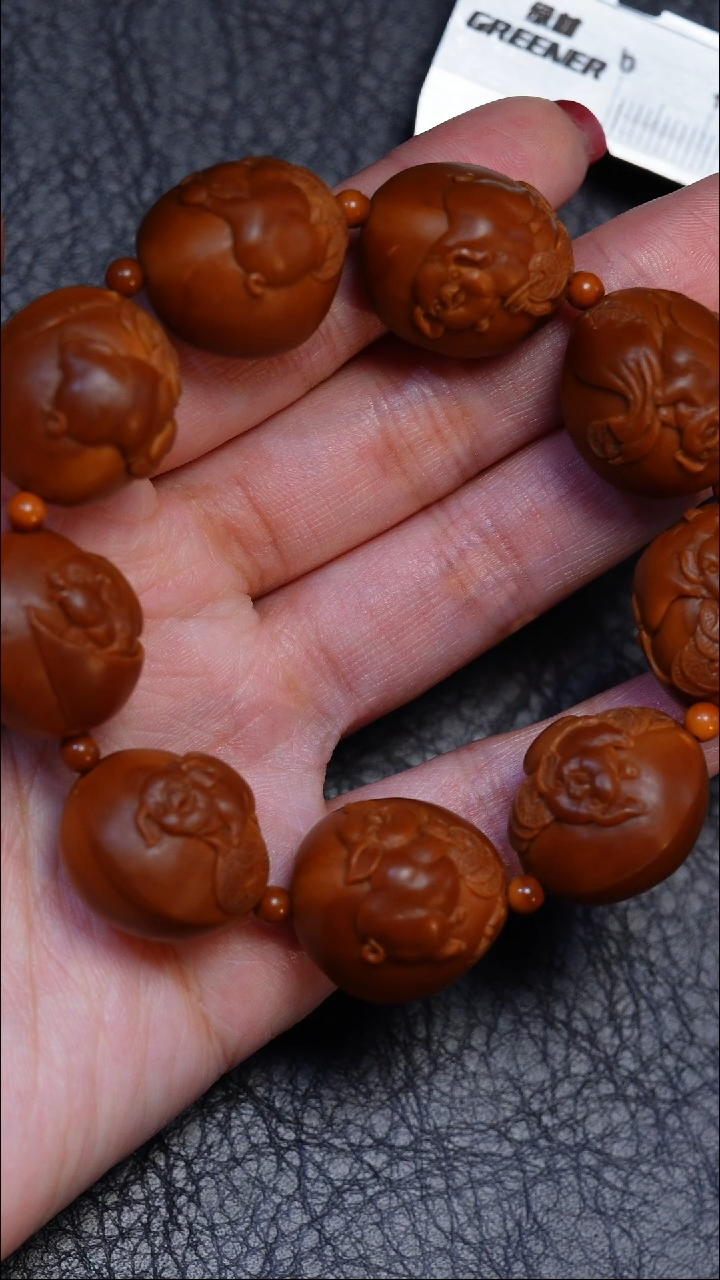 【闪购商品】橄榄核手串/手链宋水官金猪赐福