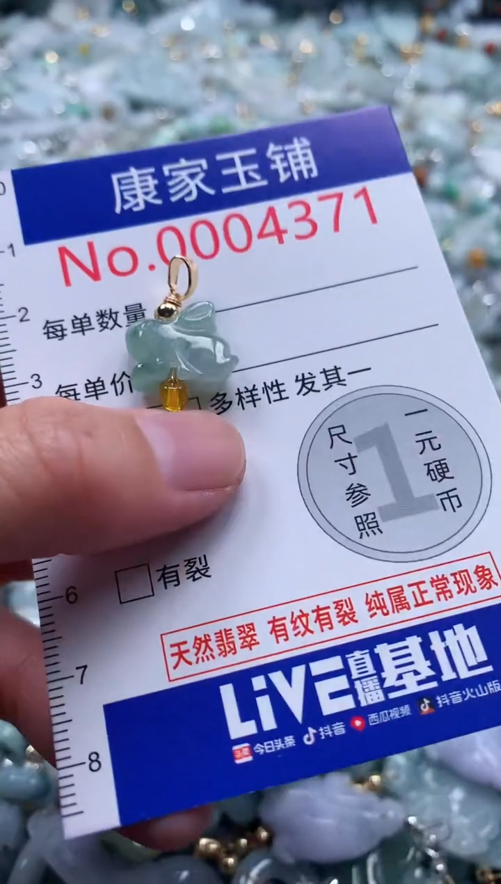 翡翠未镶嵌吊坠(不含链)4371