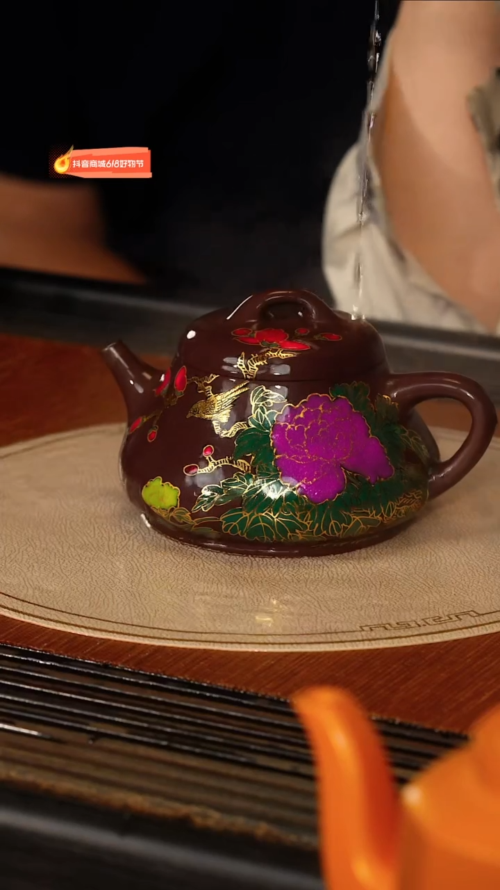 茶壶紫砂宜兴紫砂SJK 黑墩头 柱瓢  