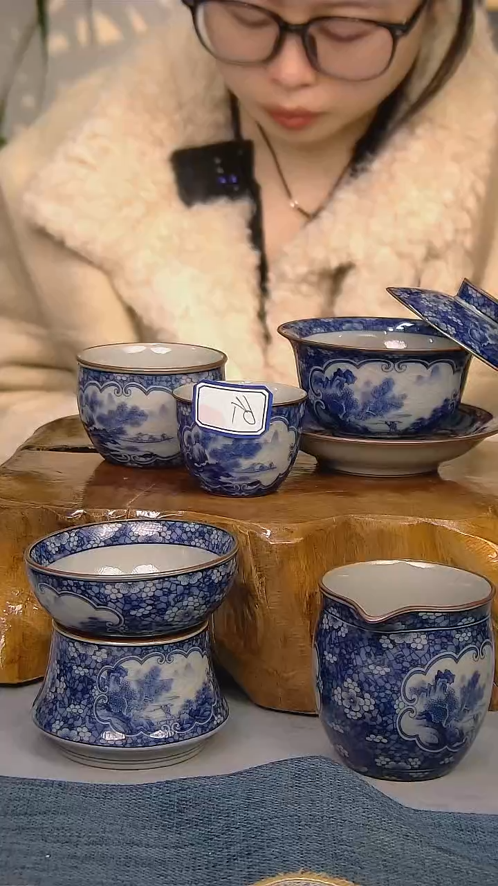【闪购商品】10件套陶瓷茶具家用简装系列  