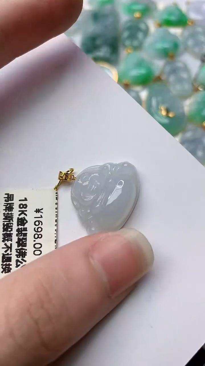 【闪购商品】翡翠颈饰18K金镶嵌39..........