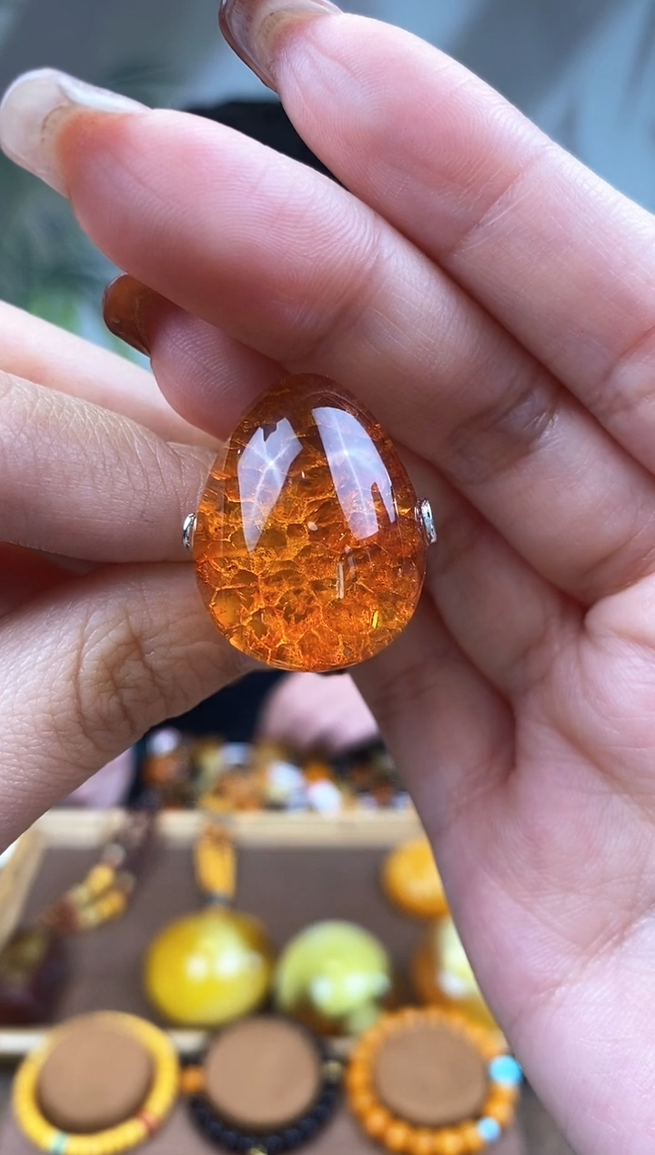 【闪购商品】琥珀裸石银S925镶嵌基地发货 一物一证 顺丰包邮