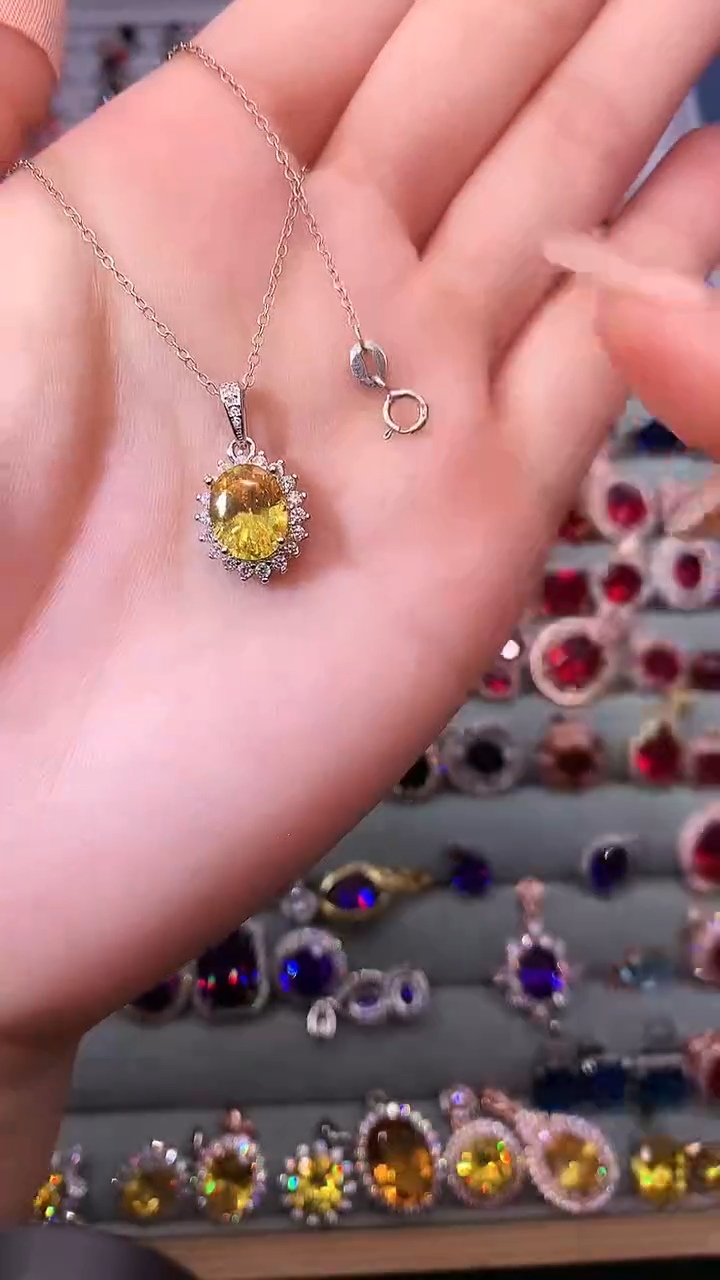 【闪购商品】黄晶戒指银S925镶嵌111111