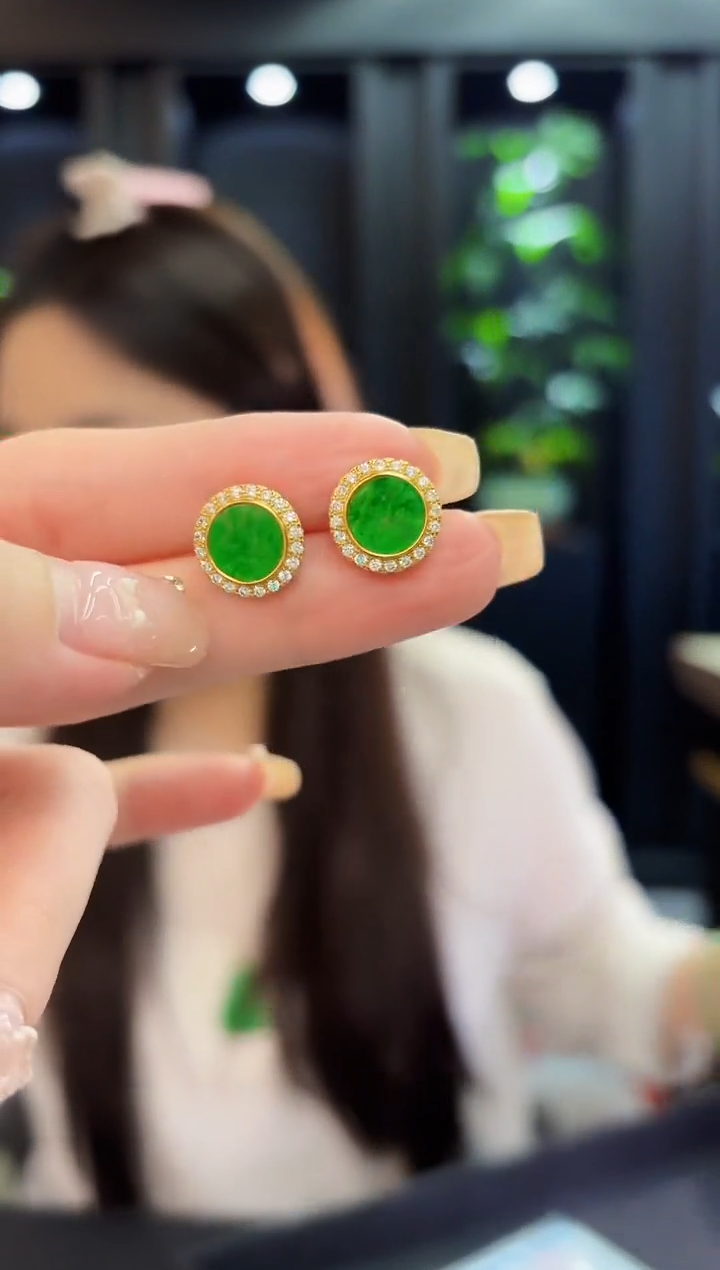 翡翠未镶嵌耳饰缅料A货/多样性发货/一件