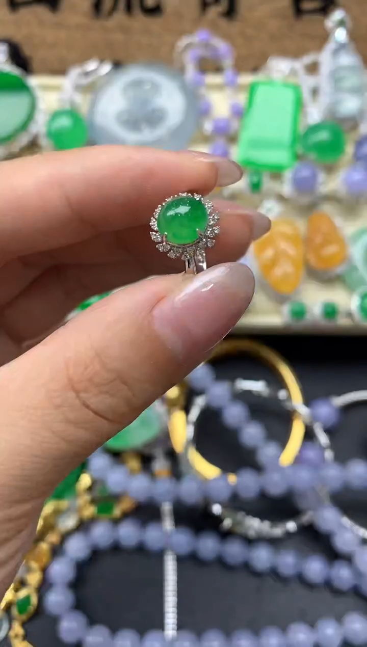 【闪购商品】翡翠戒指18K金镶嵌364-中国好珍宝