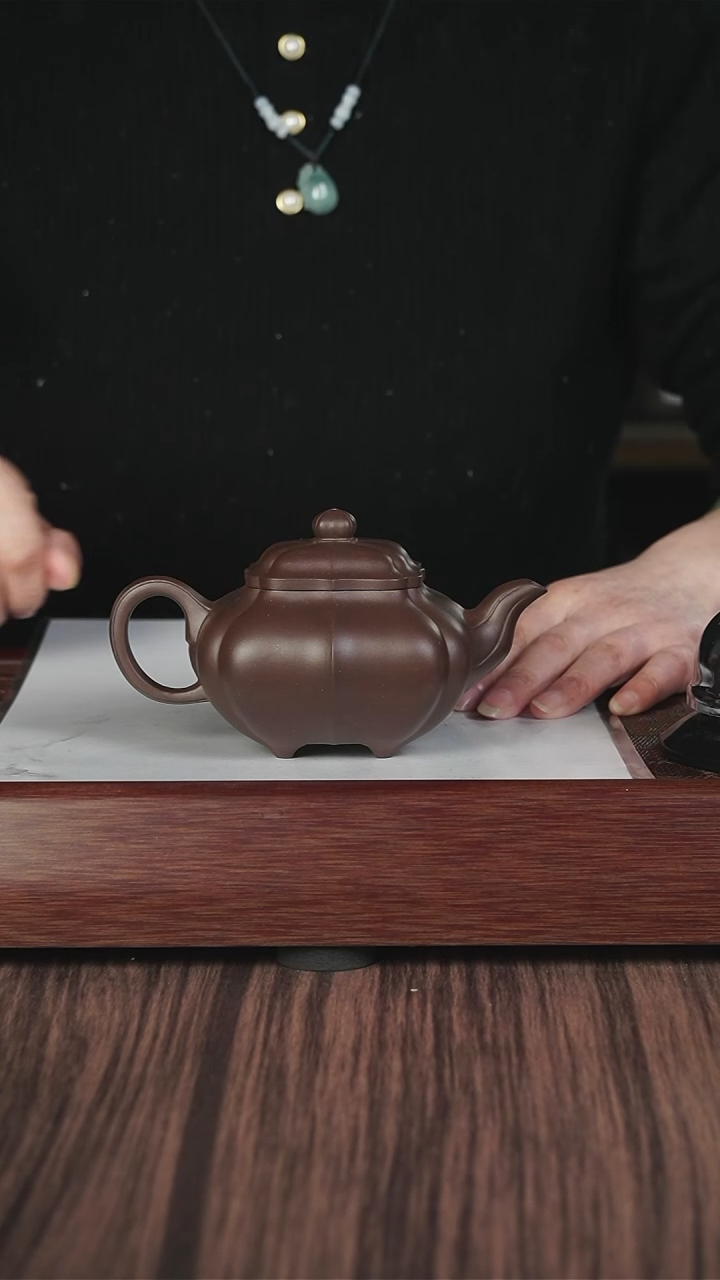 【闪购商品】紫砂茶壶筋纹 底槽清  四方传儒