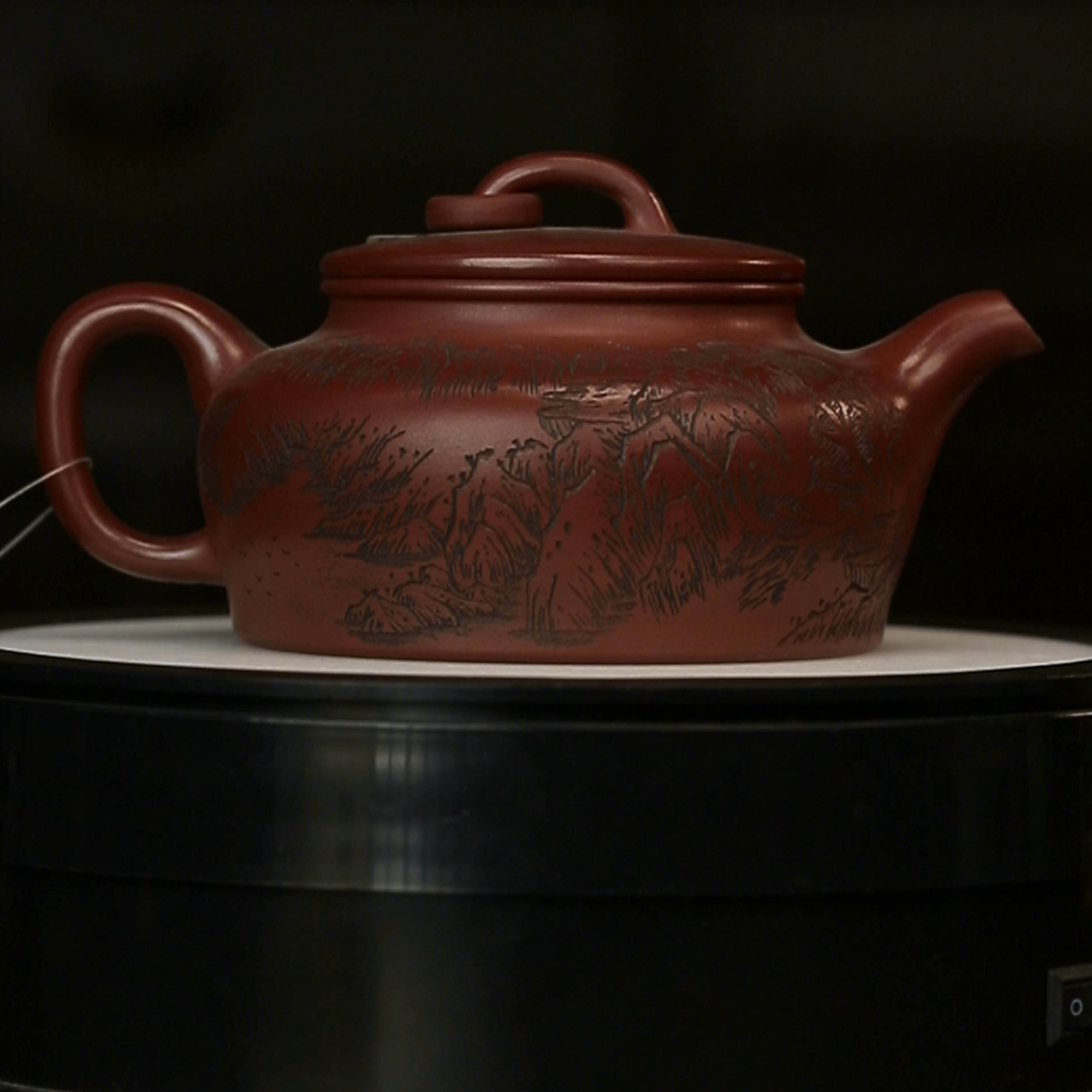 12.29a/N00039/单圈紫砂壶/百目龙砂/280cc