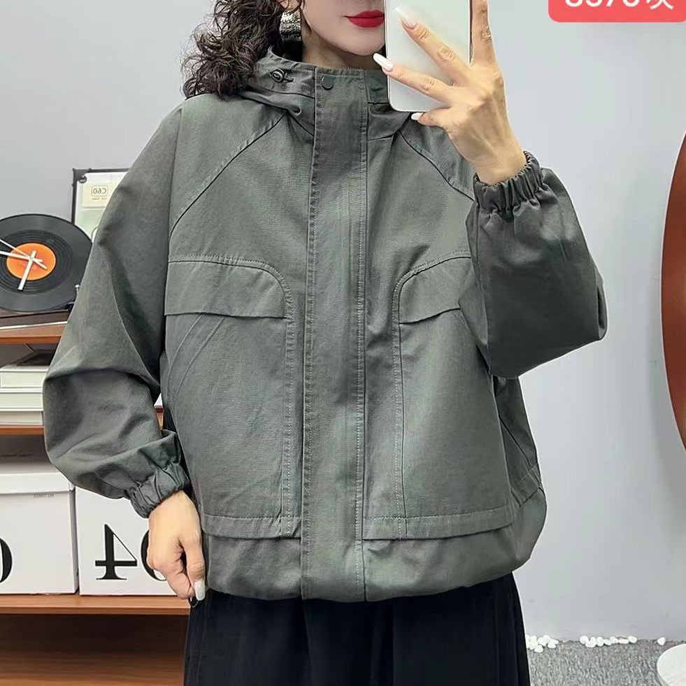 17009新款春秋福利款休闲减龄百搭潮流上衣外套