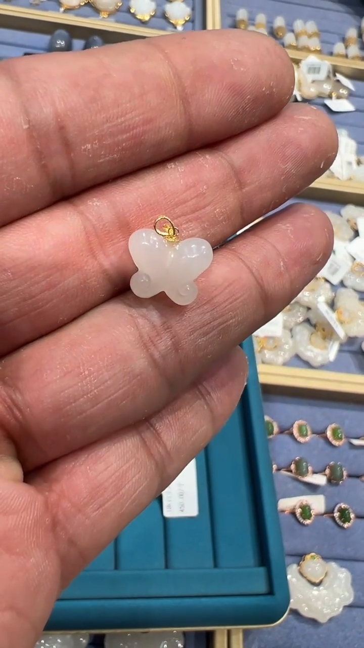 【闪购商品】和田玉吊坠18K金镶嵌和田玉吊坠多样性发货拍一发一