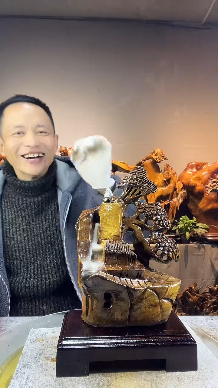 金丝楠顺*小叶桢楠随行摆件43