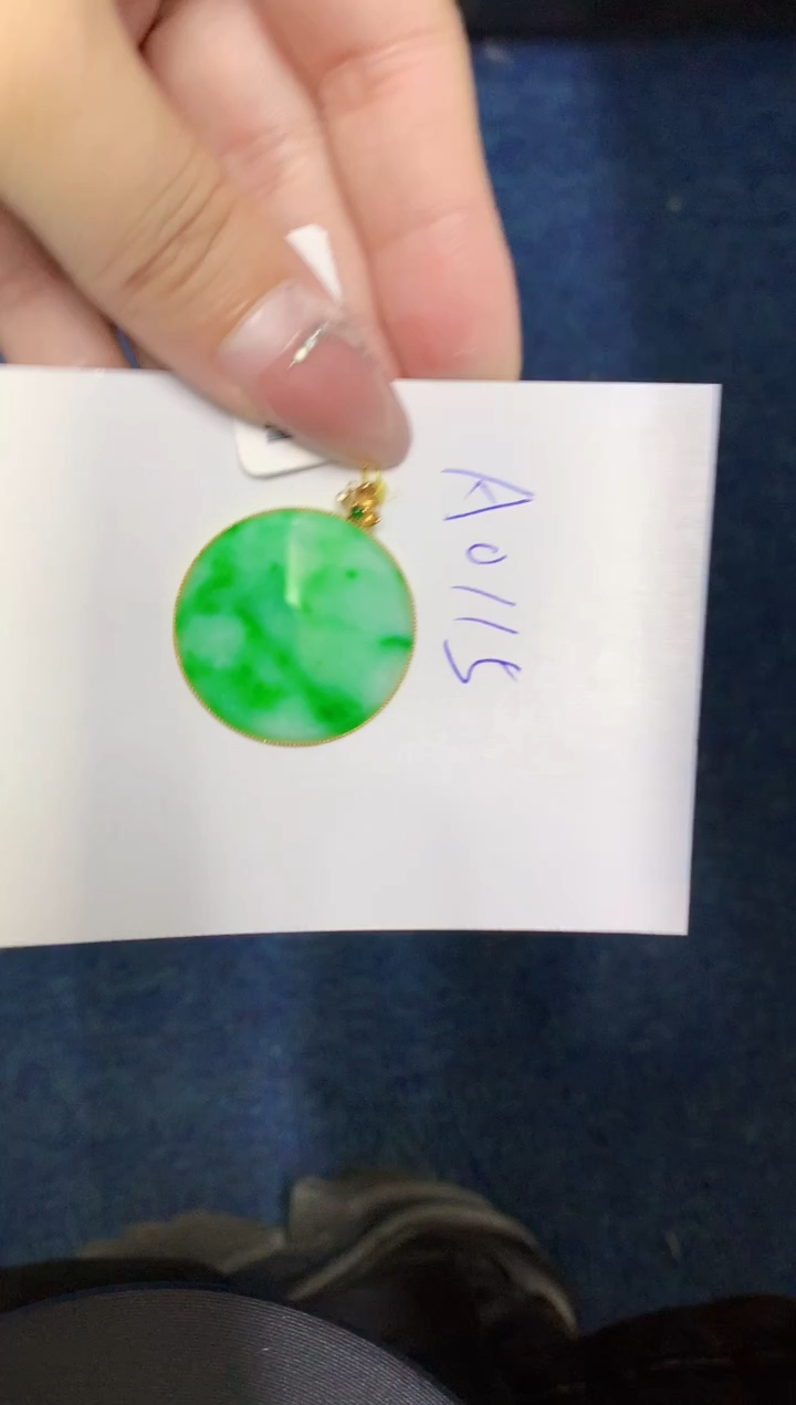 【闪购商品】翡翠颈饰18K金镶嵌0000000000000000000