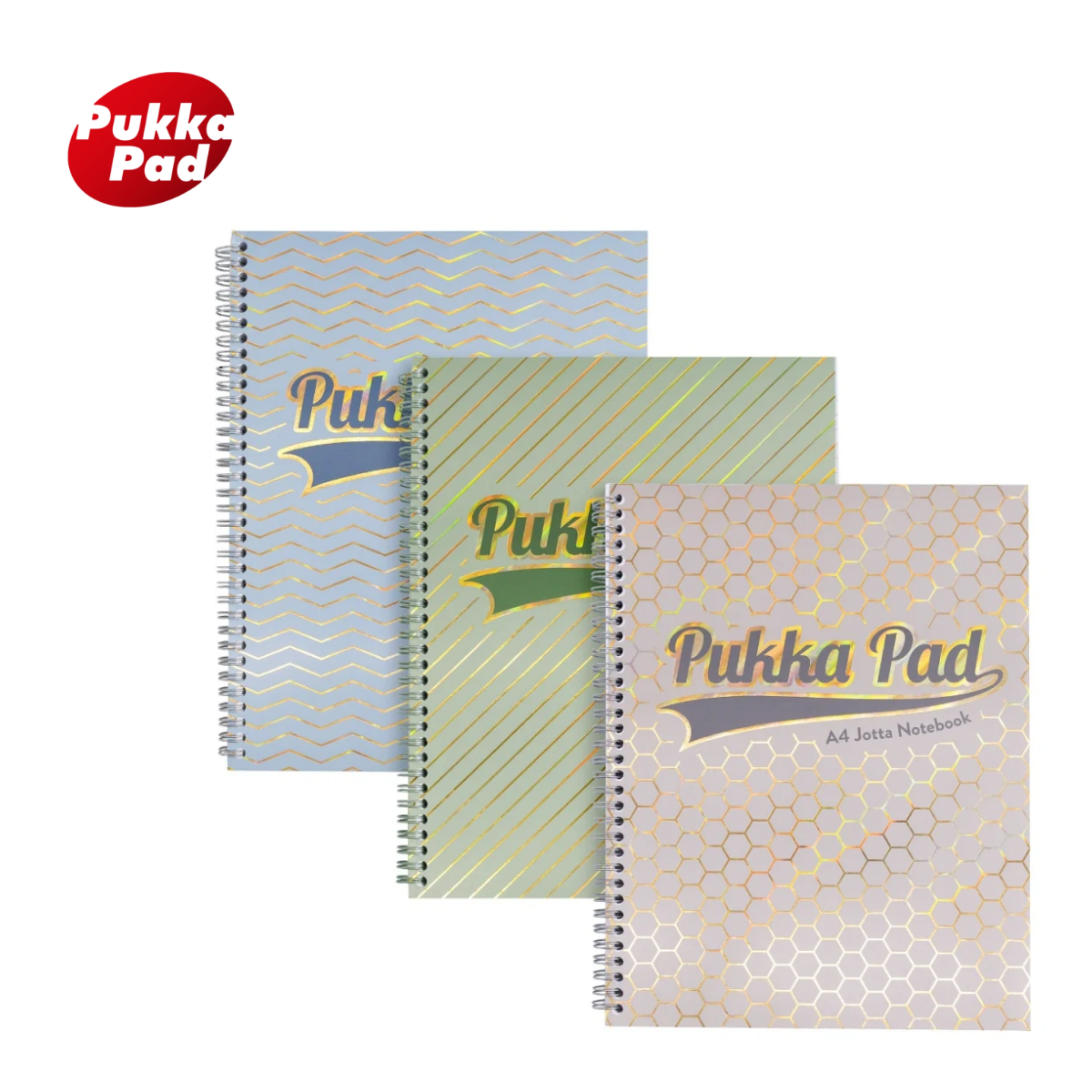 Pukka Pad 闪金A4线圈本100张80g烫金错题本考研本美式线圈本