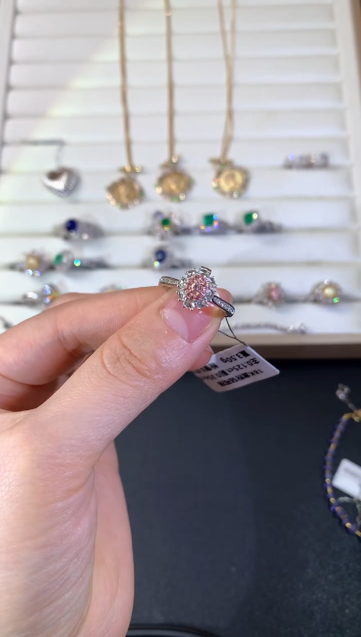 【闪购商品】钻石戒指18K金镶嵌S478|6980