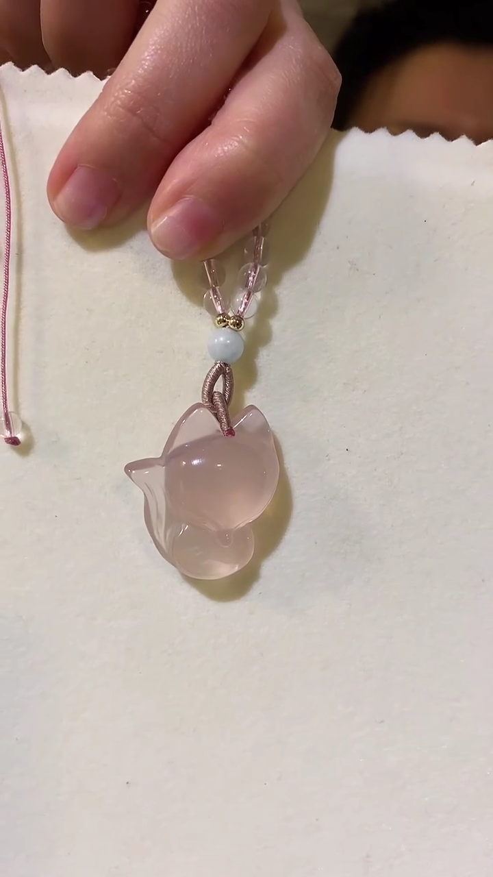 【闪购商品】水晶手链未镶嵌粉水晶狐狸
