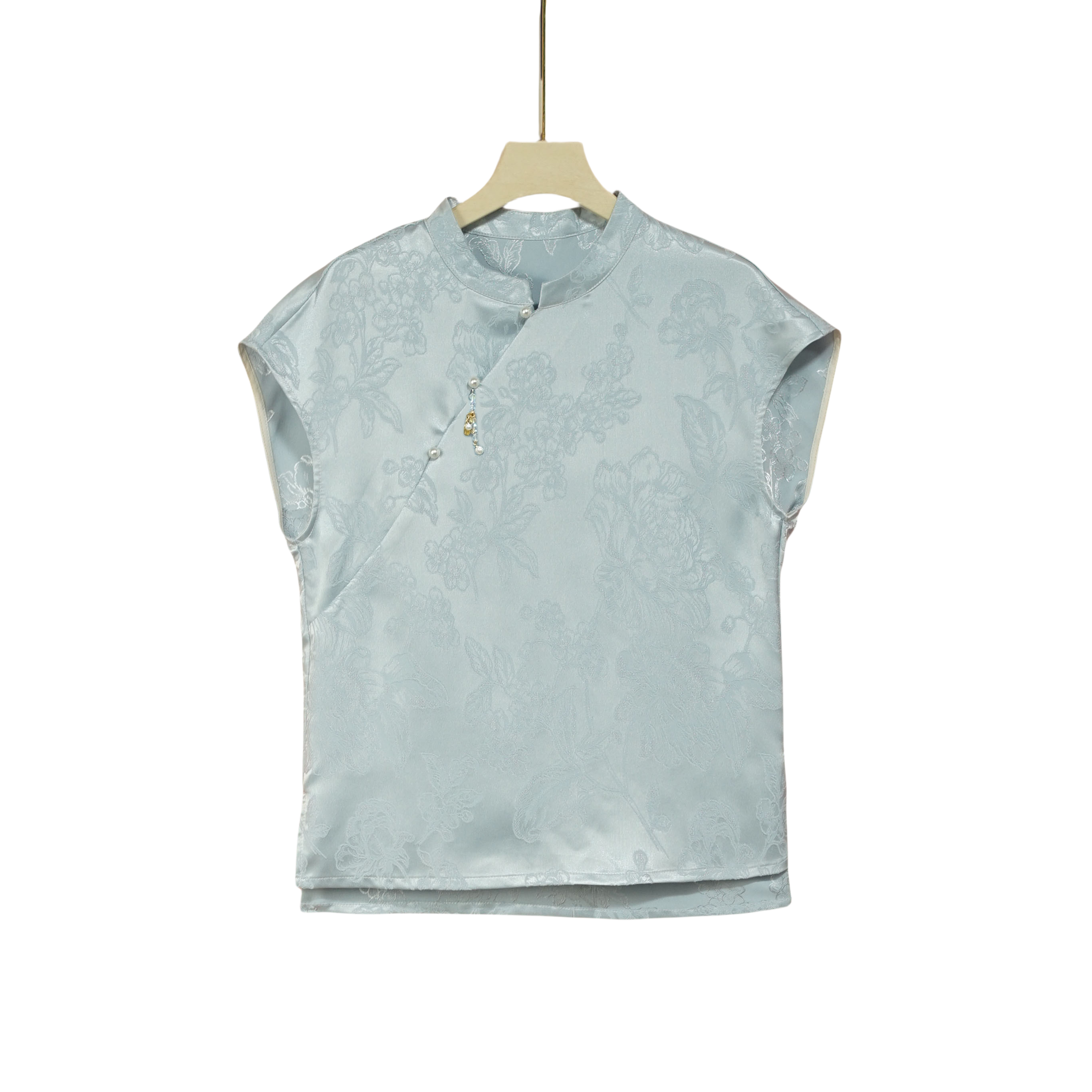 【云锦谣】新国风中式提花时尚复古斜襟小衫（Q1056）