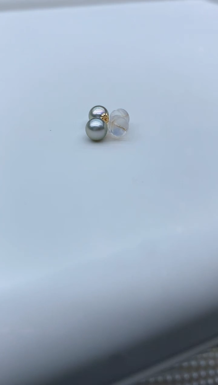 【闪购商品】海水珍珠耳饰18K金镶嵌5.5-6mm