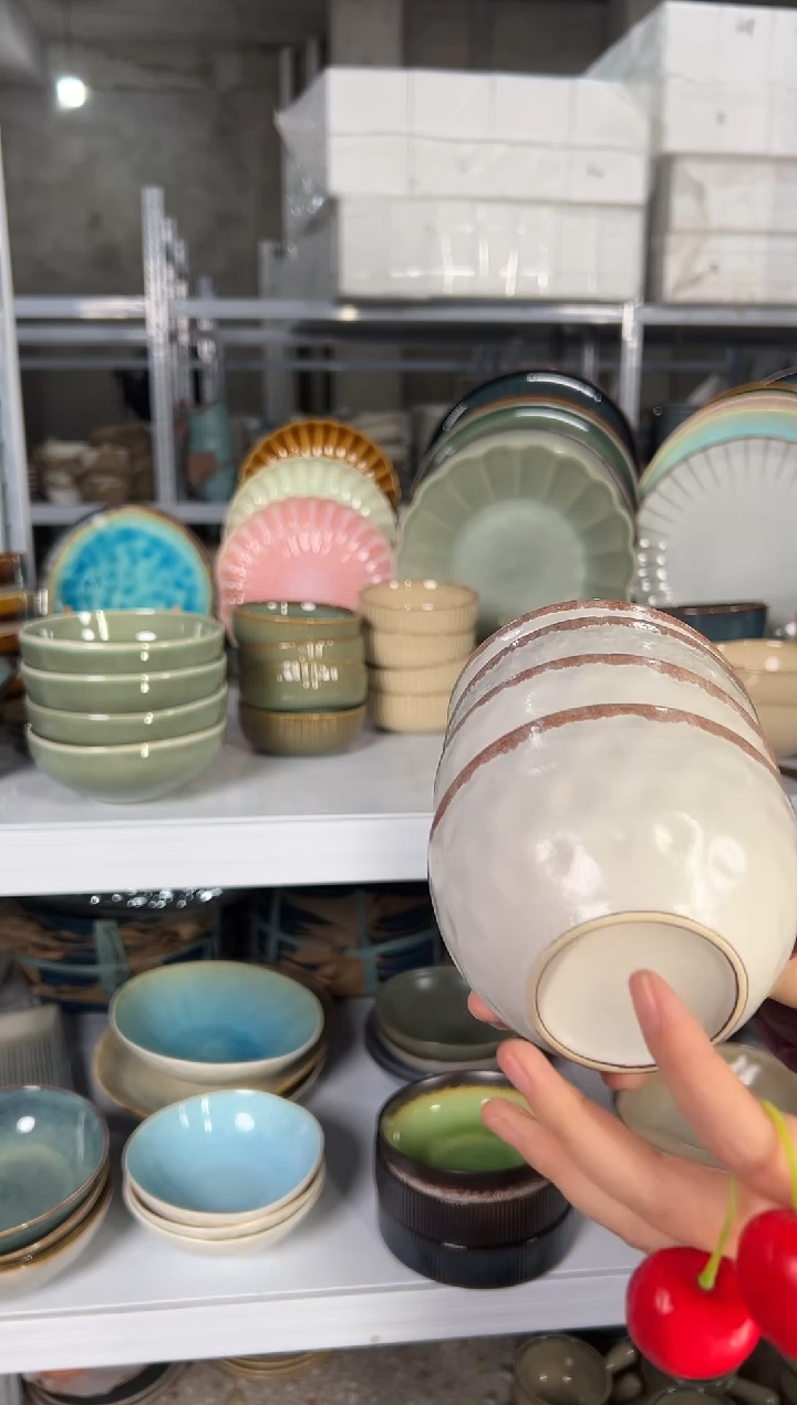 陶瓷外贸尾货瑕疵满20包邮X4 孤品米饭碗