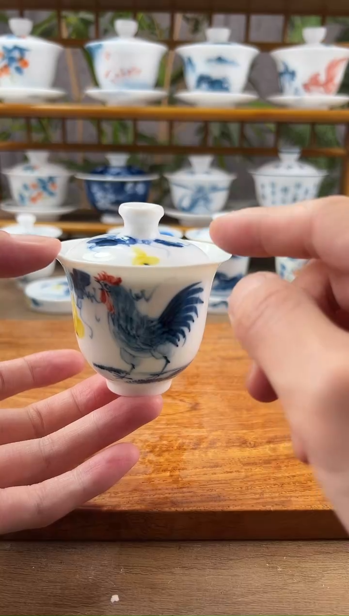 【闪购商品】微瑕公鸡美人备盖碗