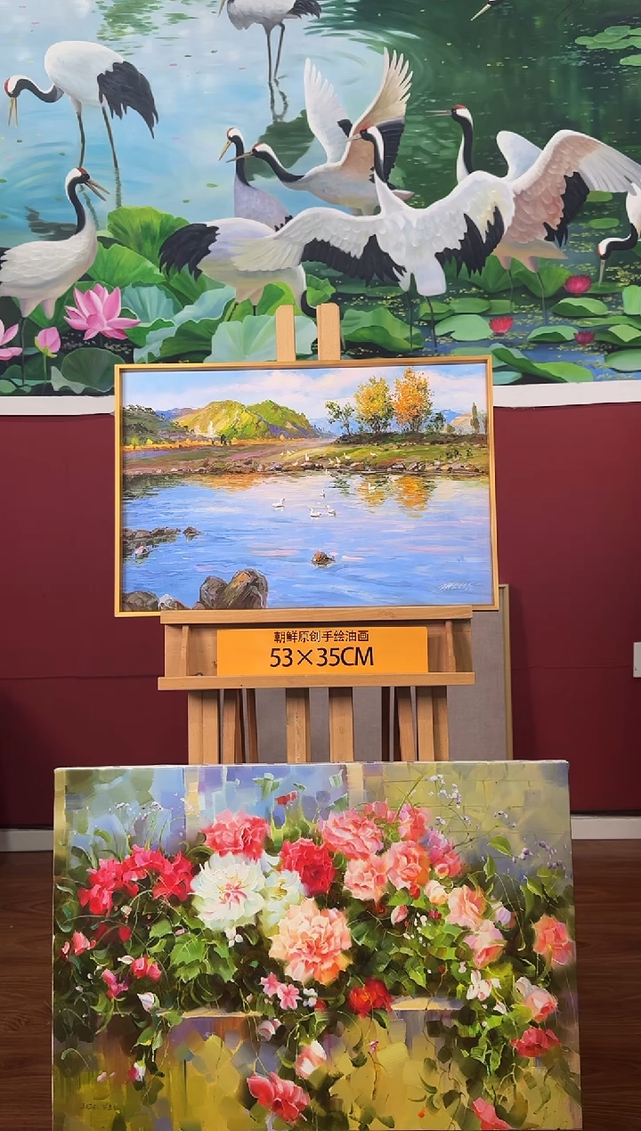 油画【27号】约53*35cm丨朝鲜原创纯手绘孤品油画丨顺丰包邮 