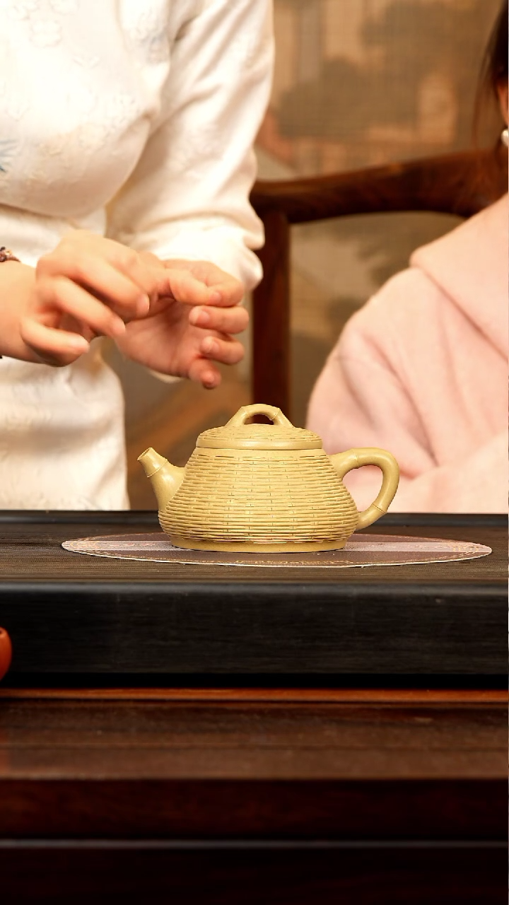 【闪购商品】紫砂茶壶JLQ 本山绿 竹编石瓢