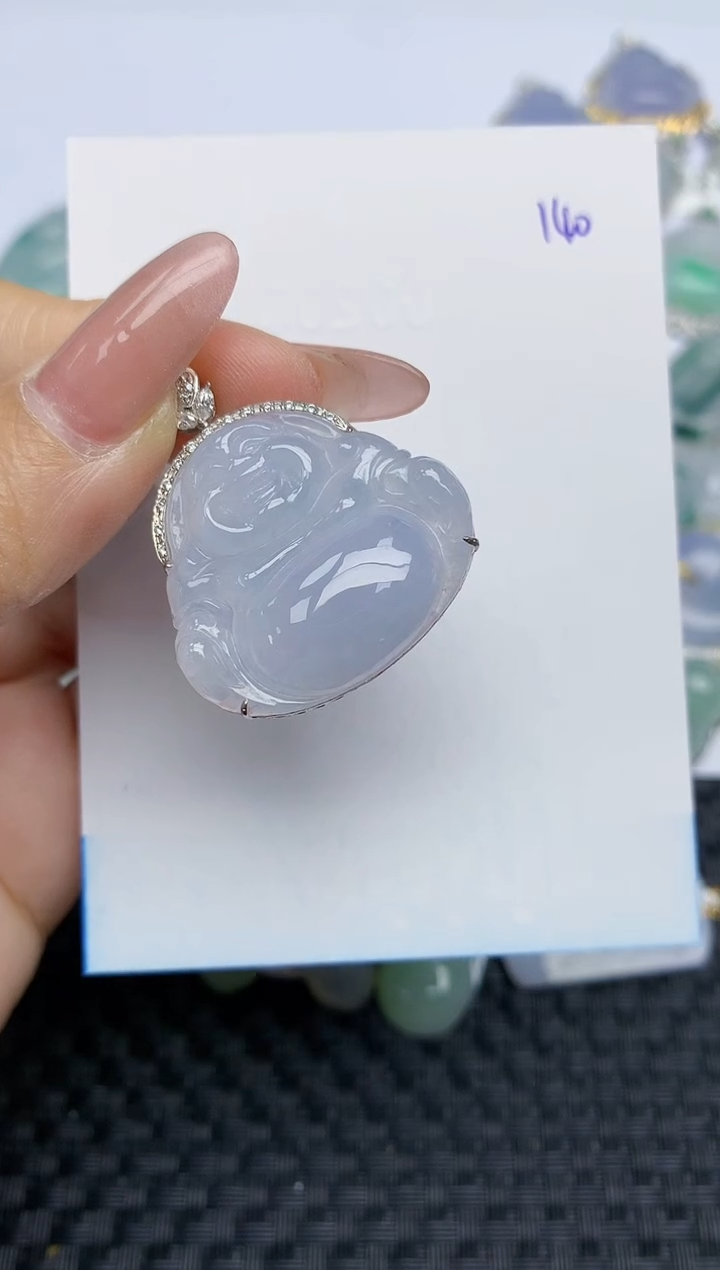 【闪购商品】翡翠颈饰18K金镶嵌天然A货翡翠 140