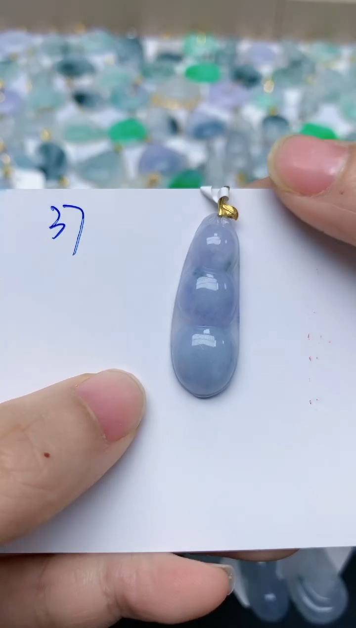 【闪购商品】翡翠颈饰18K金镶嵌天然翡翠A货    37