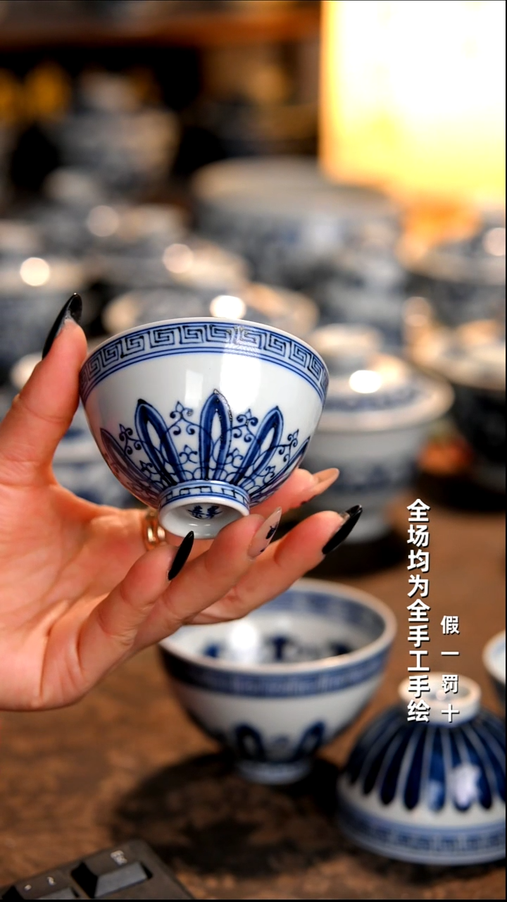 景德镇全手工手绘柴窑茶器福利