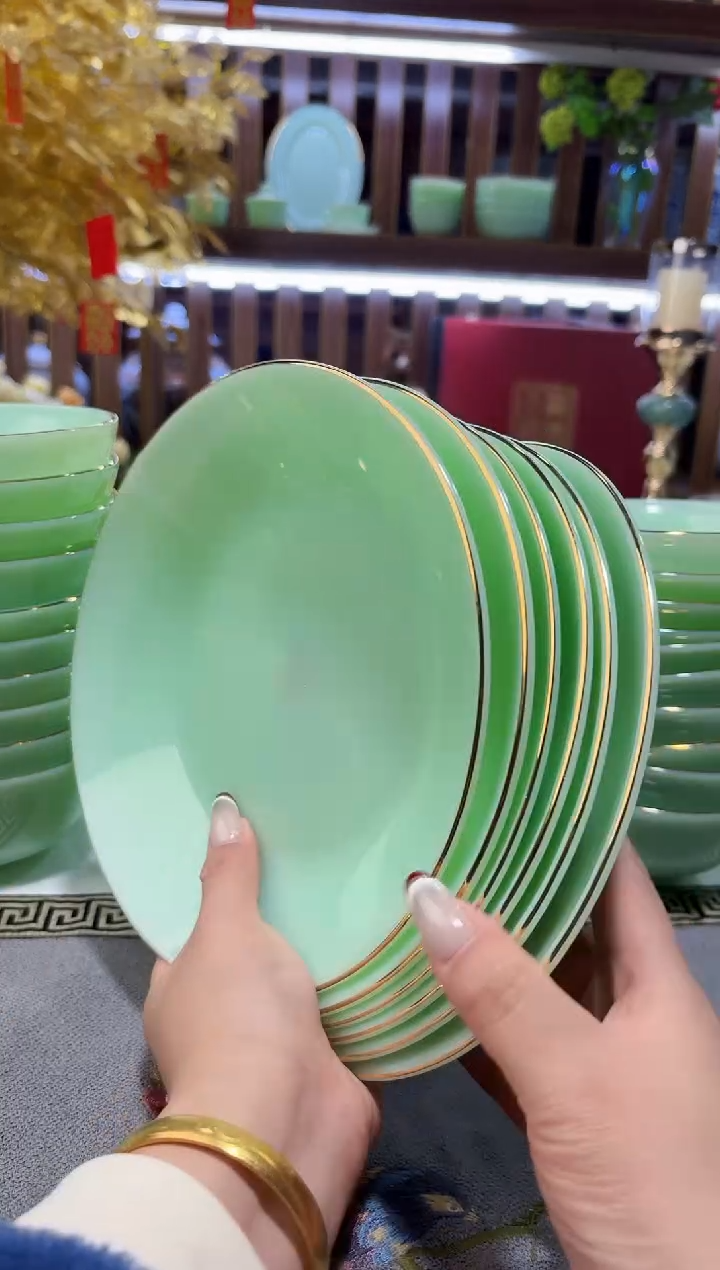 玉瓷8英寸深盘6个