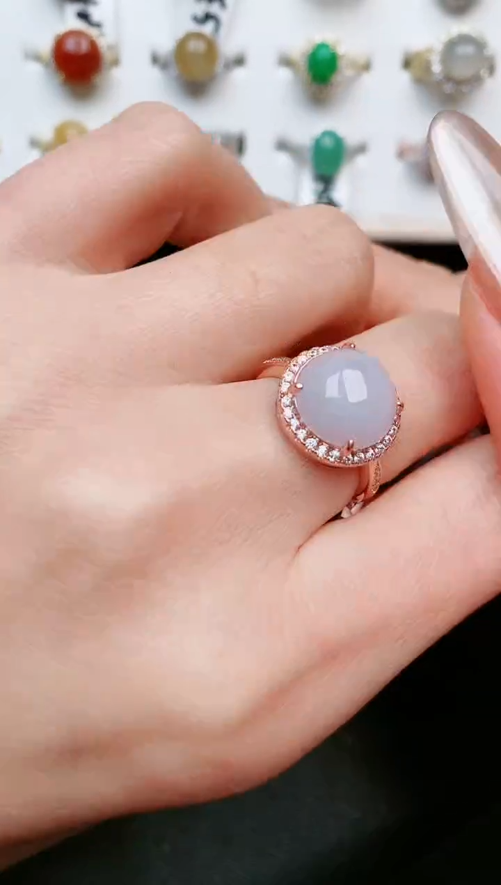 【闪购商品】翡翠戒指银S925镶嵌....