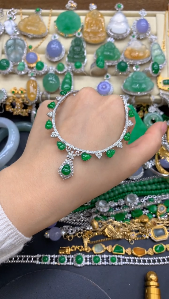 【闪购商品】翡翠颈饰18K金镶嵌485-中国好珍宝