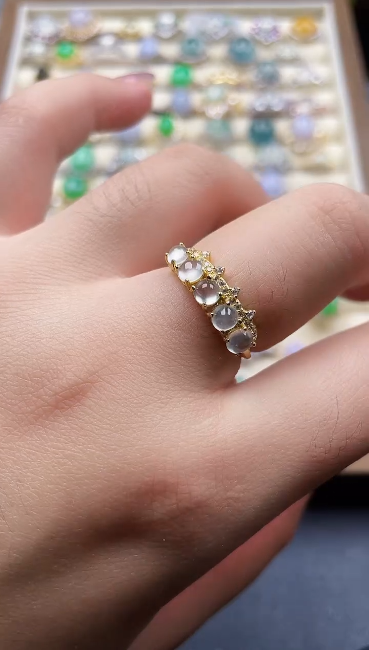 银S925镶嵌戒指翡翠41