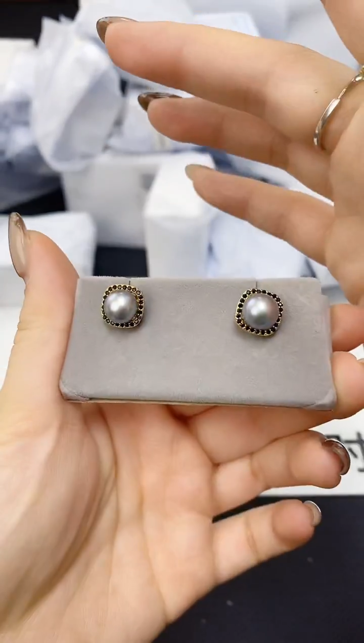 未镶嵌耳饰淡水珍珠ed1078