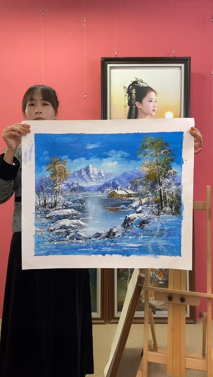 油画爱****品尺寸50*60画芯（不含框）