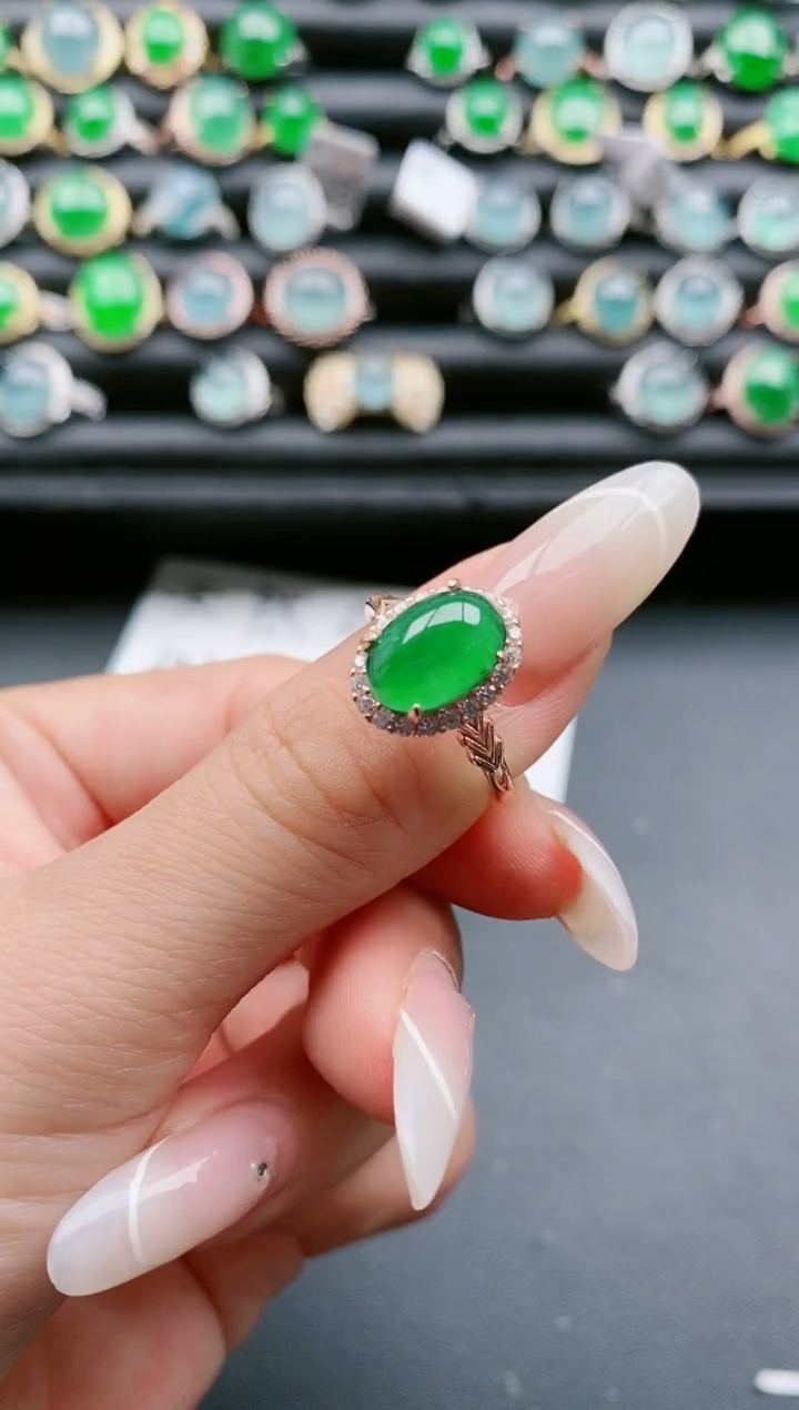 【闪购商品】翡翠戒指银S925镶嵌1111111