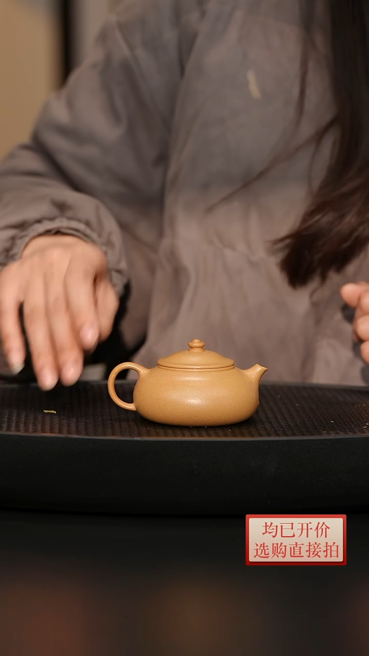 【闪购商品】老林紫砂黄金段刻绘云溪120cc