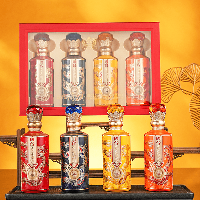 国台东方国酝臻品礼盒酱香白酒125ml*4瓶大曲坤沙纯粮酿造53度