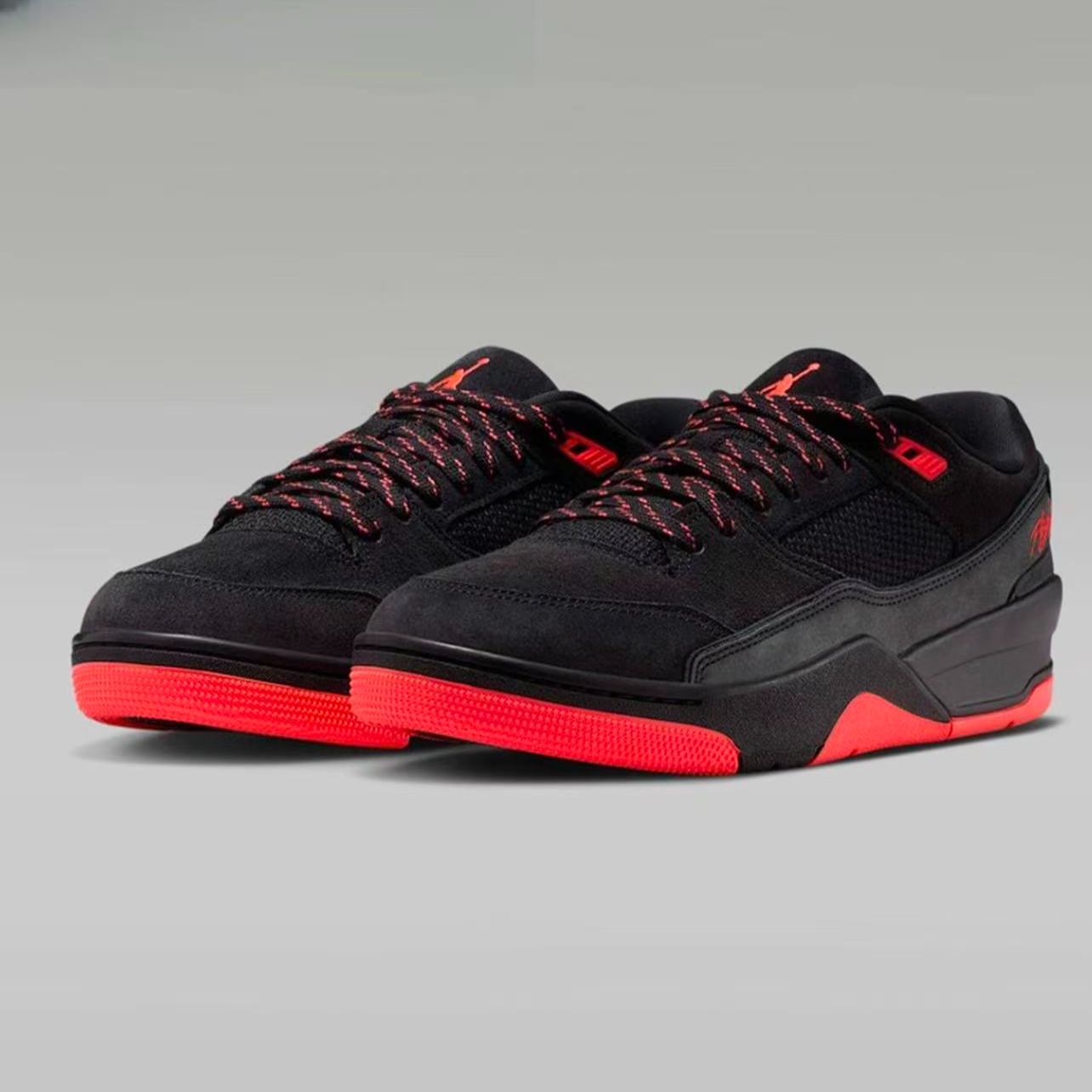 耐克乔丹男子复古黑红撞色运动鞋AJ FLIGHT低帮福来鞋HF3255011