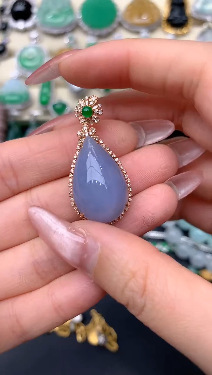 【闪购商品】翡翠颈饰18K金镶嵌304-中国好珍宝